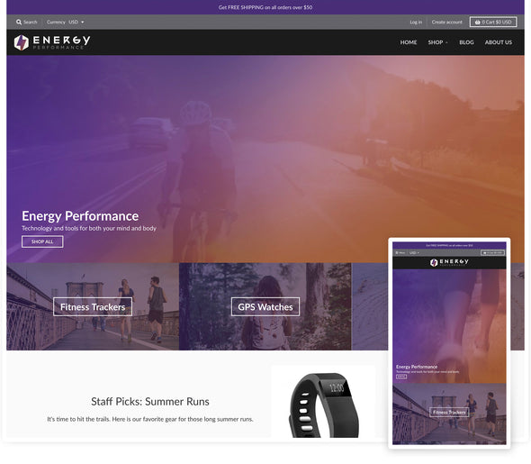 District Theme - Energy design preset homepage 